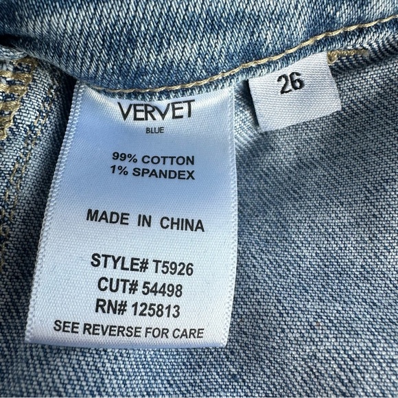 Vervet Flying Monkey Super High Rise Devin Cargo Dad Jeans Light Wash 26 T5926 - Picture 10 of 11